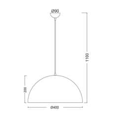 ACA Závesné stropné svietidlo MELINA max. 60W/E27/230V/IP20, krémové biele