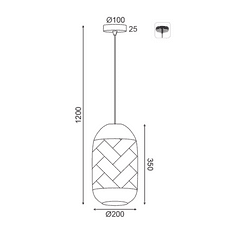 ACA Závesné svietidlo COCONUT max. 40W/E27/230V/IP20, svetlé drevo