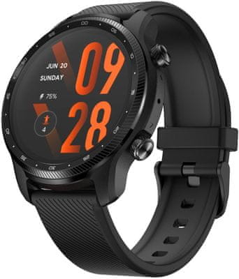 vysoko výkonné smartwatch unisex moderné inteligentné hodinky TicWatch Pro 3 Ultra GPS vysoko výkonné hodinky vlajková loď najlepších smartwatch 5 navigačných systémov NFC IP68 MIL-STD-810G nerezová oceľ nerezové oceľové telo špičkový materiál kvalitné spracovanie elegantný dizajn športové fitness hodinky v štýlovom prevedení bluetooth sklo 45 výdrž extrémna výdrž batérie meranie okysličenia krvi SpO2 tepu 20 športových režimov GPS športový dizajn súčasné technológie moderné spracovanie nerezová oceľ dychové cvičenia