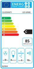 GUZZANTI komínový odsávač pár GZ 696B - zánovné