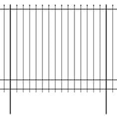 Vidaxl Palisádový plot s hrotmi, oceľ 600x200 cm, čierny