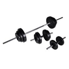 shumee vidaXL Súprava činiek barbell a dumbbell 30,5 kg