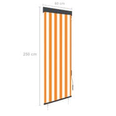 Vidaxl Vonkajšia zatemňovacia roleta 60x250 cm biela a oranžová