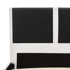 Vidaxl Rám postele čierno-biely umelá koža 120x200 cm