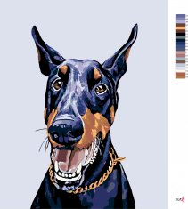 ZUTY Maľovanie podľa čísel - DOBERMAN YES 40x50 cm