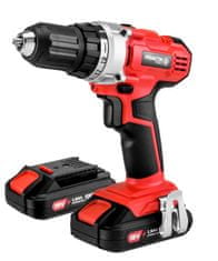 PRAKTIK-TOOLS AKU Vŕtačka 18V + nabíjačka a 2 batérie 1,5 Ah Q-LINE FLEXPOWER PT-PTQ018