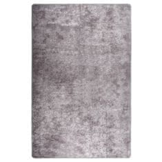 Vidaxl Prateľný koberec 80x150 cm sivý protišmykový