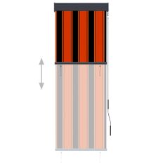 Vidaxl Vonkajšia zatemňovacia roleta 60x250 cm oranžová a hnedá