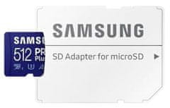 SAMSUNG microSDXC 512GB PRO Plus + SD adaptér (MB-MD512KA/EU)