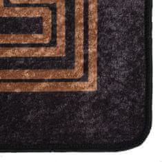 Vidaxl Prateľný koberec 80x150 cm čierno-zlatý protišmykový