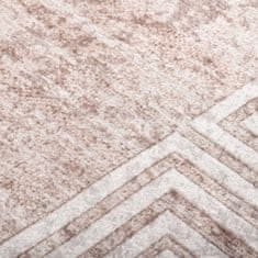 Vidaxl Prateľný koberec 160x230 cm béžový protišmykový