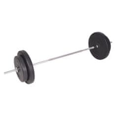 Vidaxl Súprava závaží a tyčí barbell a dumbbell, 90 kg