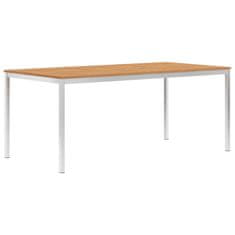 Vidaxl Záhradný jedálenský stôl 180x90x75 cm teakový masív a nehrdzavejúca oceľ