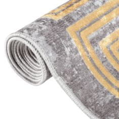 Vidaxl Prateľný koberec 80x300 cm sivý protišmykový