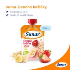 Sunar kašička ovocná kapsička banán, jahoda, ovsené vločky 12 x 120 g