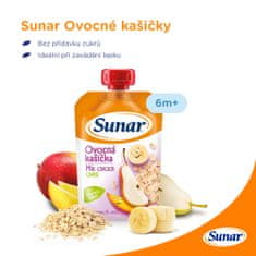 Sunar kašička ovocná kapsička mix ovocie, ovsené vločky 12 x 120 g