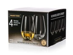 MAISON FORINE Súprava pohárov na víno SOMMELIER CHEST Chanti 370 ml, 4 ks