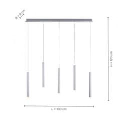 PAUL NEUHAUS LEUCHTEN DIREKT aj s JUST LIGHT LED závesné svietidlo, biele, teplá biela, IP20, do interiéru 3000K