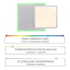 PAUL NEUHAUS LEUCHTEN DIREKT aj s JUST LIGHT LED stropné svietidlo, biele, stmievateľné, diaľkový ovládač, pamäť 2700-5000K