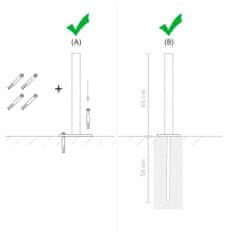 Vidaxl Náhradné oceľové nohy 2 ks strieborné 115 cm