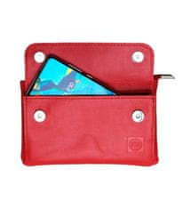 Nuvo peňaženkové puzdro z pravej kože červené