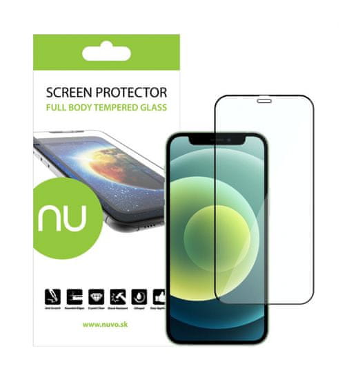 Nuvo Ochranné sklo NUVO pre Apple iPhone 12 Mini čierny rám