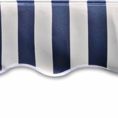 Vidaxl 140009 Awning Top Sunshade Canvas Navy blue and white 3x2,5 m