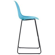 Vidaxl Barové stoličky 2 ks, modré, plast
