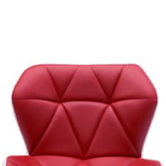 Vidaxl Barové stoličky 2 ks vínovo-červené umelá koža