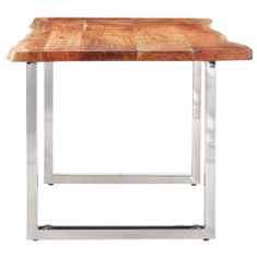 Vidaxl Stôl s prírodnými hranami, akáciové drevo, 200 cm, 3,8 cm