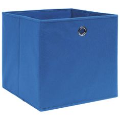 Greatstore Úložné boxy 4 ks modré 32x32x32 cm látkové