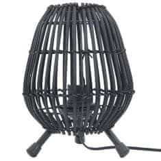 Vidaxl Stolná stojanová lampa vŕba čierna 60 W 20x27 cm E27