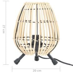 Vidaxl Stolná stojanová lampa vŕba 60 W 20x27 cm E27