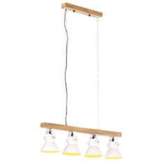 Petromila vidaXL Industriálna stropová lampa biela E27 mangovníkové drevo