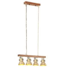Petromila vidaXL Industriálna stropová lampa mosadzná E27 mangovníkové drevo