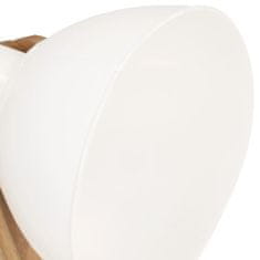Vidaxl Stojanová lampa biela masívne mangovníkové drevo E27