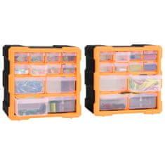 Vidaxl Organizéry s 12 zásuvkami 2 ks 26,5x16x26 cm