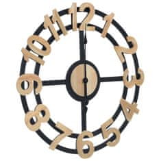 Vidaxl 321466 Wall Clock Gold and Black 63,5 cm MDF