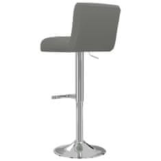 Vidaxl Barové stoličky 2 ks sivé umelá koža