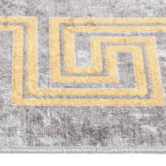 Vidaxl Prateľný koberec 190x300 cm sivý protišmykový