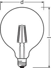 Osram OSRAM Vintage 1906 LED dim CL GLOBE125 FIL GOLD 55 dim 7,5W / 825 E27