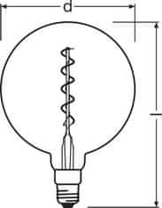 Osram OSRAM Vintage 1906 LED dim CL GLOBE200 FIL GOLD 28 dim 5W / 820 E27