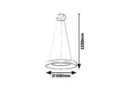 Rabalux LED závesné stropné svietidlo Carmella 1x50W | 3350lm | 4000K | IP20 - biela so zlatou