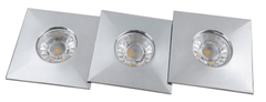 Rabalux LED zápustné bodové svietidlo Randy 3x4W | 350lm | 3000K | IP44 - set 3 svietidiel, chróm