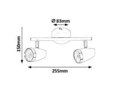 Rabalux Rabalux bodové svietidlo Karen LED 2x 4W 6513