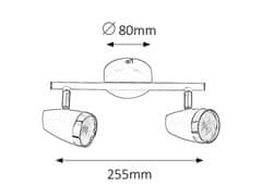 Rabalux KAREN LED stropné bodové svietidlo 2x4W | 560lm | 3000K | IP20 - biela