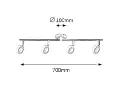 Rabalux Rabalux bodové svietidlo Zora LED 4x 4,5W 5942