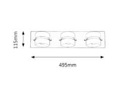 Rabalux Rabalux kúpeľňové svietidlo Tony LED 3x 5W IP44 5491