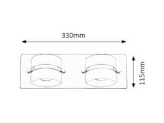 Rabalux Rabalux kúpeľňové svietidlo Tony LED 2x 5W IP44 5490