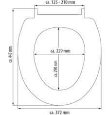 Schütte WC prkénko MOSAIK GRAU| Duroplast, Soft Close s automatickým klesáním